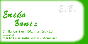 eniko bonis business card